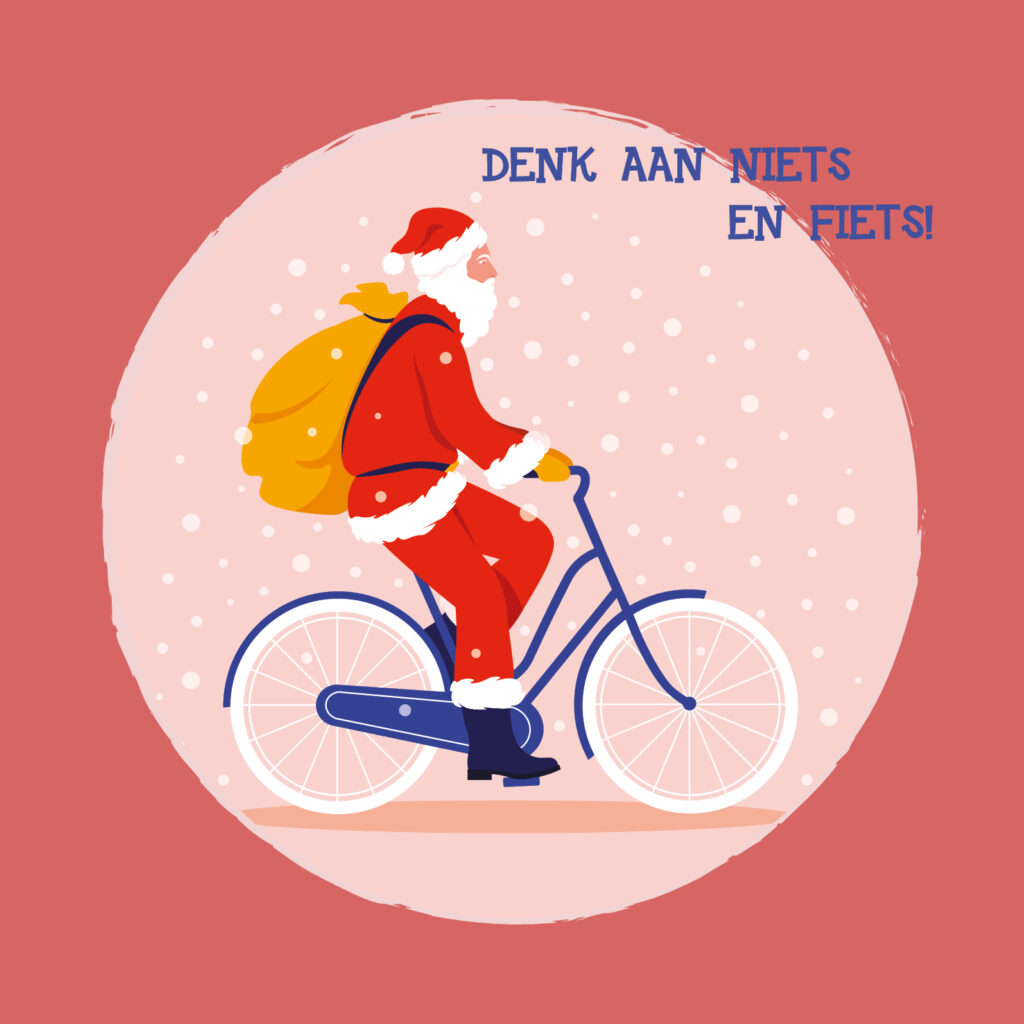 kerstkaart GonBa met Geestmerambacht fietsroute