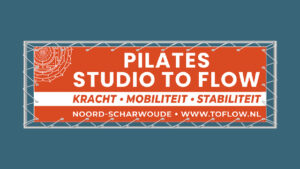 porfolio vormgeving gonba een spandoek voor pilates studio to flow