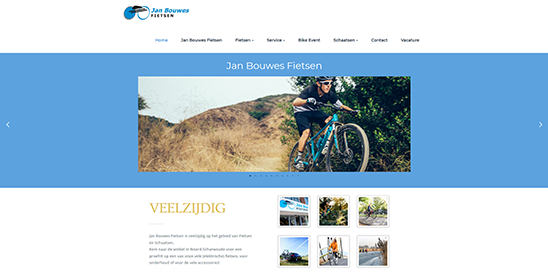 Jan Bouwes Fietsen website gemaakt door GonBa met WordPress