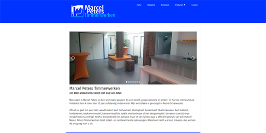 Marcel Peters Timmerwerken website gemaakt door GonBa