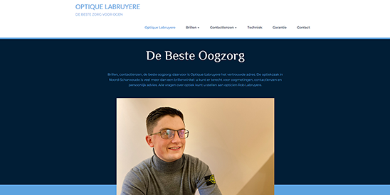 website Optique Labruyere uit de portfolio van GonBa