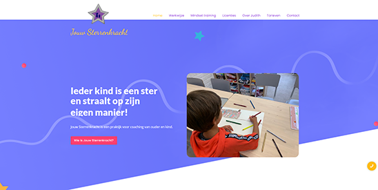 Wordpress website gemaakt door GonBa voor Jouw Sterrenkracht