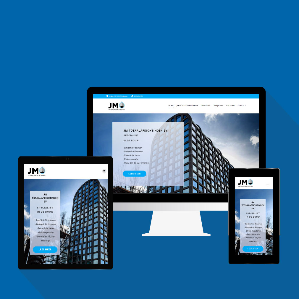 JM Totaalafdichtingen website